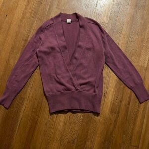 J. Crew Women's V-Neck Sweater in Plum